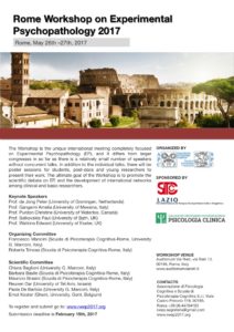 Rome Workshop on Experimental Psychopathology 2017 @ AUDITORIUM VIA RIETI  | Roma | Lazio | Italia