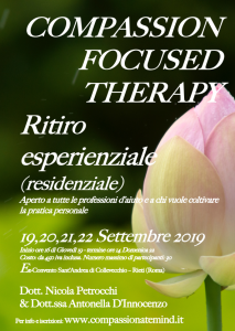 Rieti, Compassion Focused Therapy - ritiro esperienziale (residenziale) @ ex Convento Sant'Andrea di Collevecchio