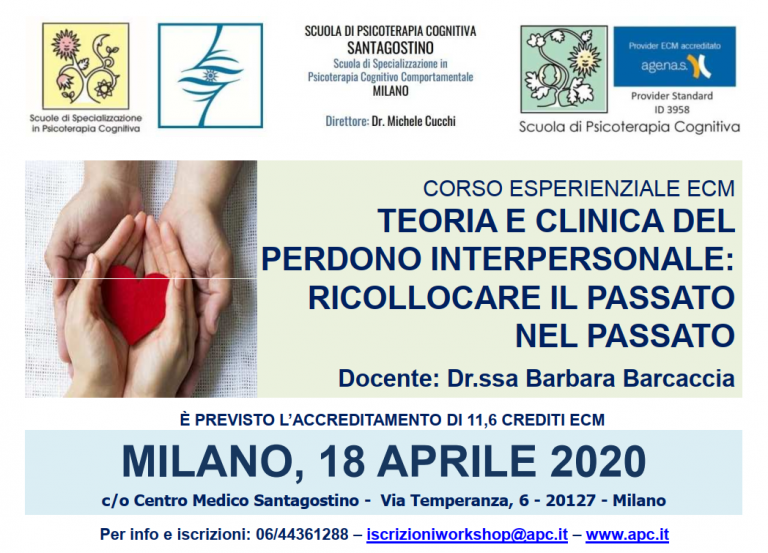 Teoria e clinica del perdono interpersonale – Milano 18 aprile 2020