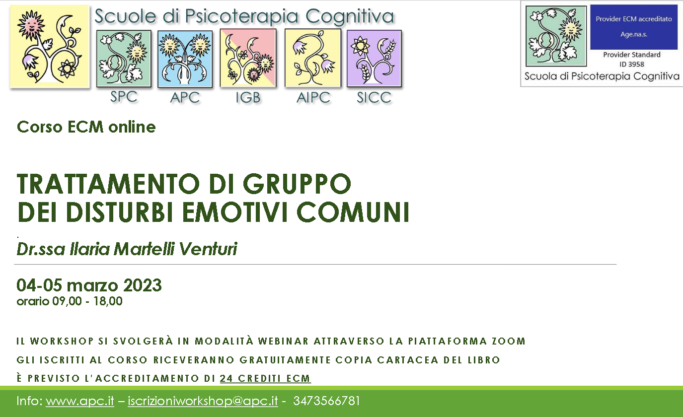 TRATTAMENTO DI GRUPPO DEI DISTURBI EMOTIVI COMUNI