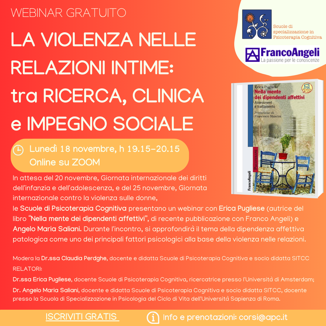 Webinar - LA VIOLENZA NELLE RELAZIONI INTIME:  tra RICERCA, CLINICA e IMPEGNO SOCIALE
