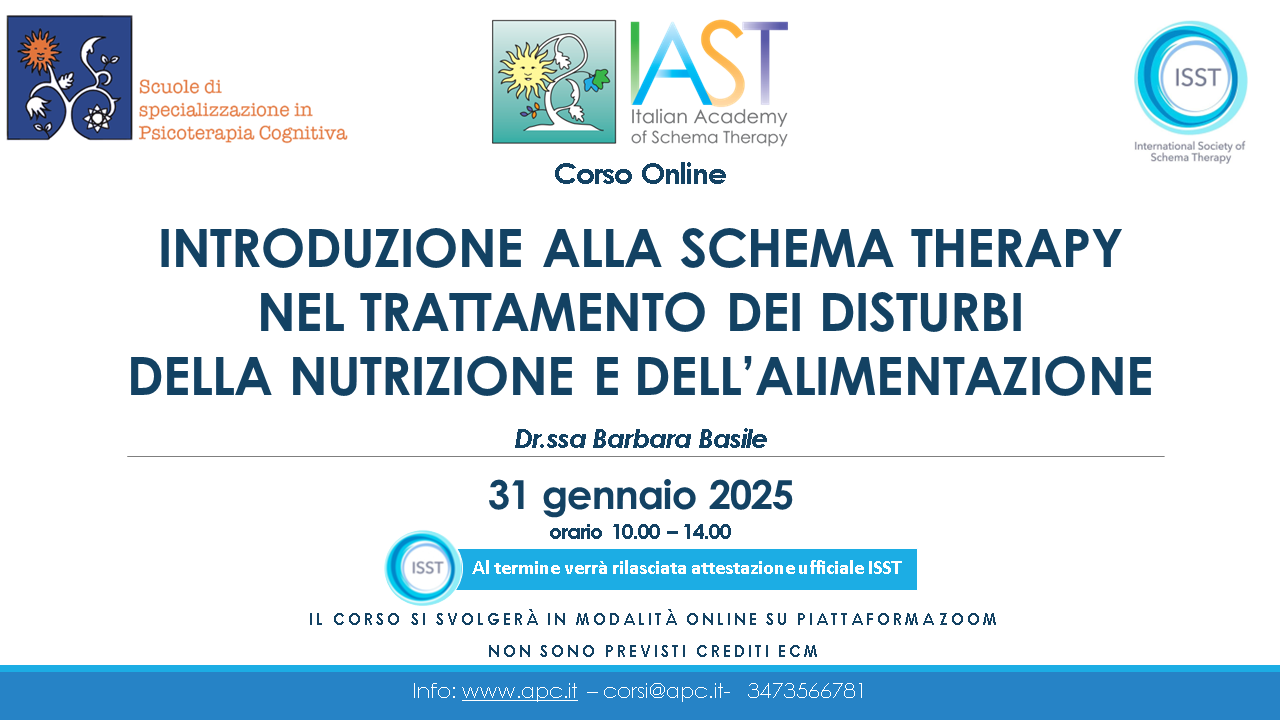 INTRODUZIONE ALLA SCHEMA THERAPY NEL TRATTAMENTO DEI DISTURBI DELLA NUTRIZIONE E DELL’ALIMENTAZIONE