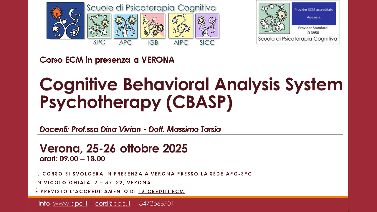 VERONA - Cognitive Behavioral Analysis System of Psychotherapy (CBASP)