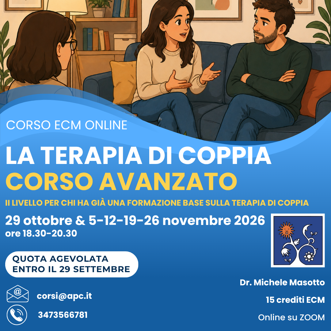 LA TERAPIA DI COPPIA - Corso Avanzato - ottobre-novembre 2026