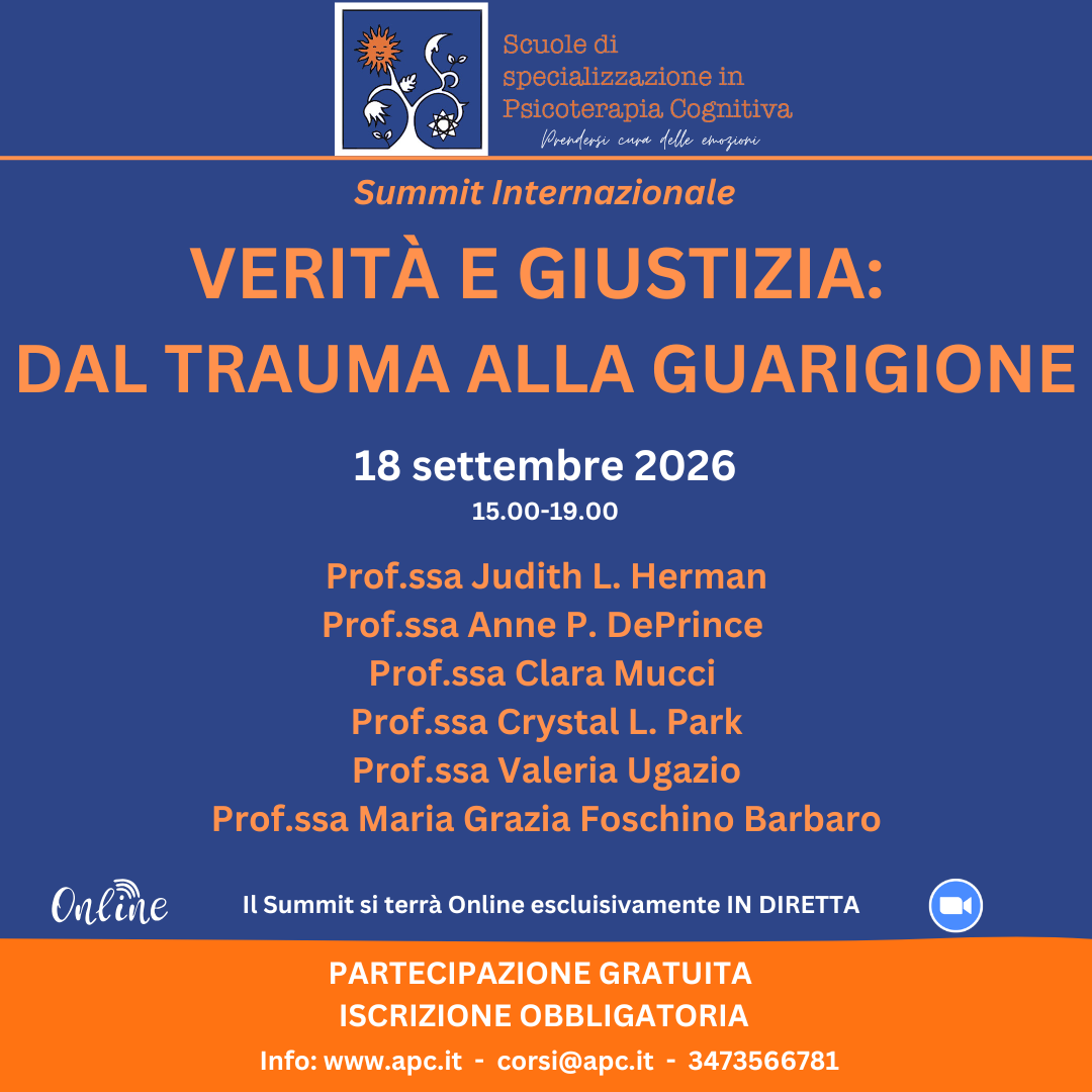 Webinar Gratuito - Summit Internazionale - VERITÀ E GIUSTIZIA: DAL TRAUMA ALLA GUARIGIONE - 18 settembre 2026