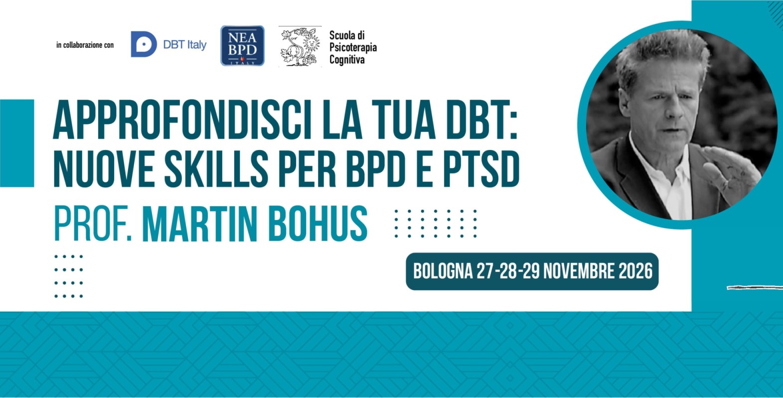 NUOVE SKILLS PER BPD E PTSD - Prof. M. Bohus - Bologna, 27-29 novembre 2026
